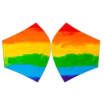 Mascarilla Bandera Arcoíris con pintura