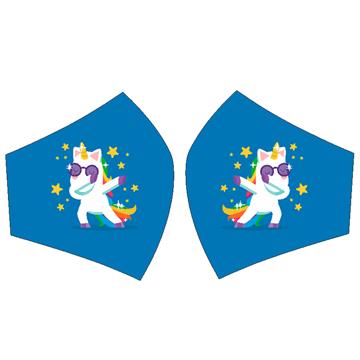 Mascarilla Dab Unicornio Azul