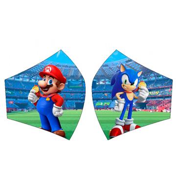 Mascarilla Mario y Sonic