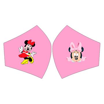 Mascarilla Minnie Mouse fondo Rosa