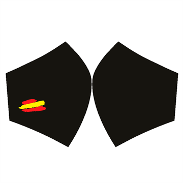 Mascarilla Negra con Bandera España
