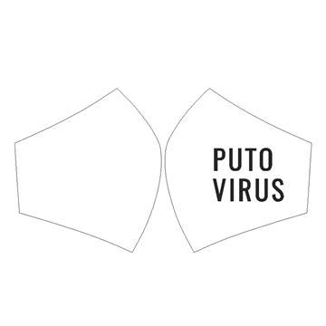 Mascarilla P*to Virus Blanco