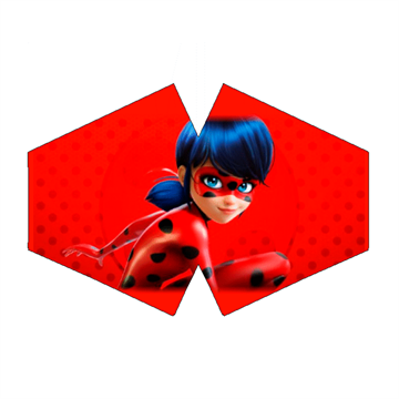 Mascarilla Miraculous: las aventuras de Ladybug fondo rojo