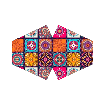 Mascarilla Mosaico multicolor cuadrado